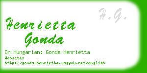 henrietta gonda business card